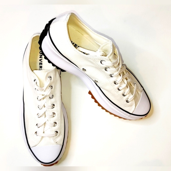 Converse Run Star Hike Low Sneakers 168817C "Canvas White" M 11.5 W 13 Shoes - Picture 1 of 8